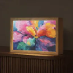 Bloemexplosie - Veelkleurig - Bewegend Light Box met kabel (Tafellamp) klein -z3d_website