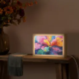 Bloemexplosie - Veelkleurig - Bewegend Light Box met kabel (Tafellamp) klein -sfeer4