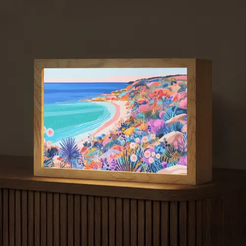 Bloemenweide - Zee - Zomers Light Box met kabel (Tafellamp) klein -z3d_website