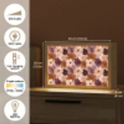 Bloemen - Abstract - Aardetinten Light Box met kabel (Tafellamp) klein 924 -USP_EN
