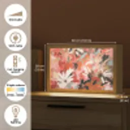 Bloemen - Kunst - Abstract - Verf Light Box met kabel (Tafellamp) klein -USP_EN