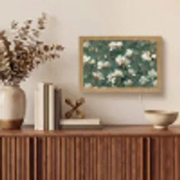 Bloemen - Takken - Wit - Klassiek Light Box met kabel (Tafellamp) klein -sfeer2