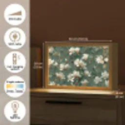 Bloemen - Takken - Wit - Klassiek Light Box met kabel (Tafellamp) klein -USP_EN