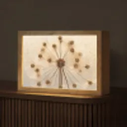 Bloemen - Bruin - Planten - Botanisch Light Box met kabel (Tafellamp) klein -z3d_website