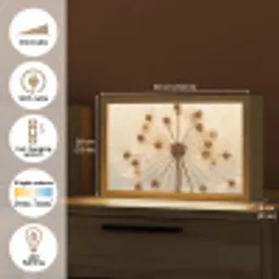 Bloemen - Bruin - Planten - Botanisch Light Box met kabel (Tafellamp) klein -USP_EN