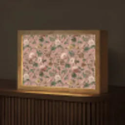 Bloemen - Klassiek - Roze Light Box met kabel (Tafellamp) klein 924 -z3d_website
