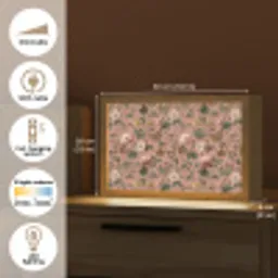 Bloemen - Klassiek - Roze Light Box met kabel (Tafellamp) klein 924 -USP_EN