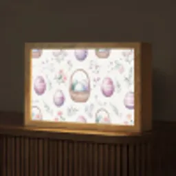 Bloemen - Paaseieren - Patroon Light Box met kabel (Tafellamp) klein -z3d_website