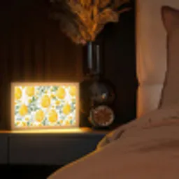 Bloemen - Paaseieren - Geel Light Box met kabel (Tafellamp) klein -sfeer1