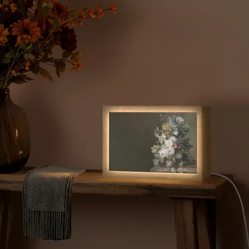 Bloemen - Eelke Jelles Eelkema - Oude meesters Light Box met kabel (Tafellamp) klein -sfeer4