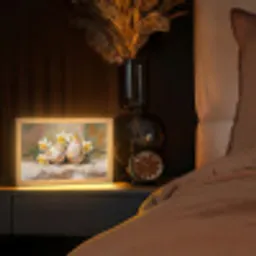 Bloemen - Eieren - Geschilderd Light Box met kabel (Tafellamp) klein -sfeer1