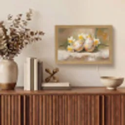 Bloemen - Eieren - Geschilderd Light Box met kabel (Tafellamp) klein -sfeer2
