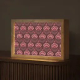 Bloemen - Waaier - Paars Light Box met kabel (Tafellamp) klein 924 -z3d_website