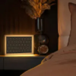 Bloemen - Goud - Hexagon Light Box met kabel (Tafellamp) klein 924 -sfeer1