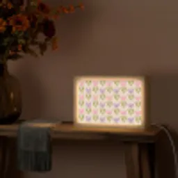 Bloemen - Hartjes - Patroon Light Box met kabel (Tafellamp) klein 924 -sfeer4