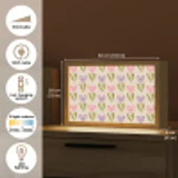 Bloemen - Hartjes - Patroon Light Box met kabel (Tafellamp) klein 924 -USP_EN