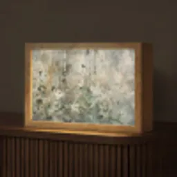 Bloemen - Bladeren - Abstract - Modern Light Box met kabel (Tafellamp) klein -z3d_website