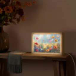 Bloemen - Natuur - Botanisch - Kunst Light Box met kabel (Tafellamp) klein -sfeer4