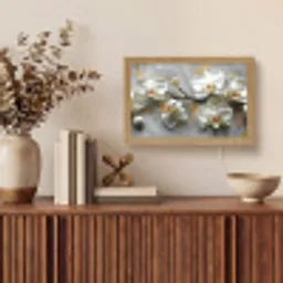 Bloemen - Orchidee - Abstract - Modern Light Box met kabel (Tafellamp) klein -sfeer2