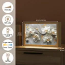 Bloemen - Orchidee - Abstract - Modern Light Box met kabel (Tafellamp) klein -USP_EN