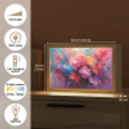 Bloemen - Verf - Abstract - Kleurrijk Light Box met kabel (Tafellamp) klein -USP_EN