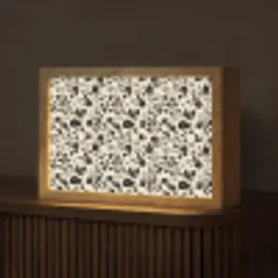 Bloemen - Dessin - Zwart Light Box met kabel (Tafellamp) klein 924 -z3d_website