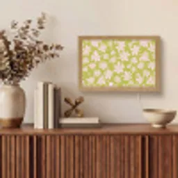 Bloemen - Roze - Getekend - Patroon Light Box met kabel (Tafellamp) klein -sfeer2