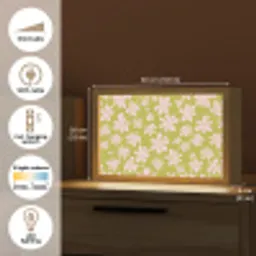 Bloemen - Roze - Getekend - Patroon Light Box met kabel (Tafellamp) klein -USP_EN