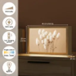 Bloemen - Planten - Bruin - Pastel Light Box met kabel (Tafellamp) klein -USP_EN