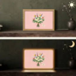 Bloemen - Lint - Kaartje Light Box met kabel (Tafellamp) klein -sfeer3