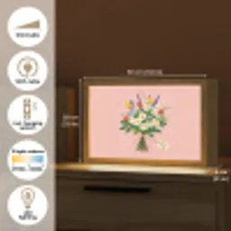 Bloemen - Lint - Kaartje Light Box met kabel (Tafellamp) klein -USP_EN