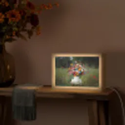 Bloemen - Krukje - Gieter - Veld Light Box met kabel (Tafellamp) klein -sfeer4