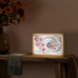 Bloemen - Tunnel - Abstact - 3D effect Light Box met kabel (Tafellamp) klein -sfeer4