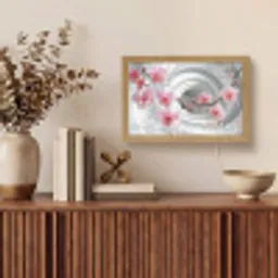 Bloemen - Tunnel - Abstact - 3D effect Light Box met kabel (Tafellamp) klein -sfeer2