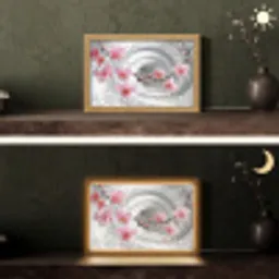 Bloemen - Tunnel - Abstact - 3D effect Light Box met kabel (Tafellamp) klein -sfeer3