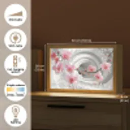 Bloemen - Tunnel - Abstact - 3D effect Light Box met kabel (Tafellamp) klein -USP_EN