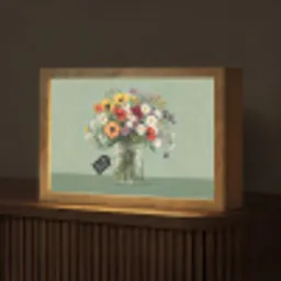 Bloemen - Vaas - Kaartje Light Box met kabel (Tafellamp) klein -z3d_website