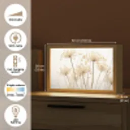 Bloemen - Wit - Zonlicht Light Box met kabel (Tafellamp) klein -USP_EN