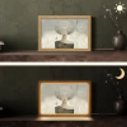 Pluis - Vrouw - Beige Light Box met kabel (Tafellamp) klein -sfeer3