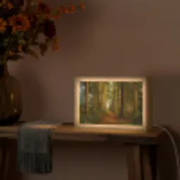 Bos - Natuur - Bomen - Landschap - Bladeren Light Box met kabel (Tafellamp) klein -sfeer4
