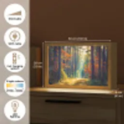 Bos - Zon - Natuur - Herfst Light Box met kabel (Tafellamp) klein -USP_EN