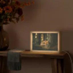 Vos - Bos - Slapen Light Box met kabel (Tafellamp) klein -sfeer4