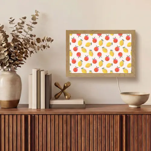 Vruchten - Sinaasappels - Citroen Light Box met kabel (Tafellamp) klein 924 -sfeer2