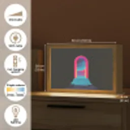 Poortje - Landschap - Sterrenhemel - Roze Light Box met kabel (Tafellamp) klein -USP_EN