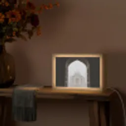 Poort - Symmetrische koepel - Minaretten - Moskee Light Box met kabel (Tafellamp) klein -sfeer4