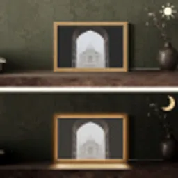 Poort - Symmetrische koepel - Minaretten - Moskee Light Box met kabel (Tafellamp) klein -sfeer3