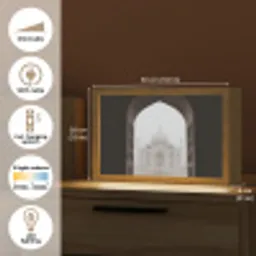 Poort - Symmetrische koepel - Minaretten - Moskee Light Box met kabel (Tafellamp) klein -USP_EN