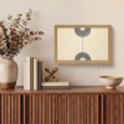 Geometrische bogen - Minimalistisch - Symmetrisch Light Box met kabel (Tafellamp) klein -sfeer2