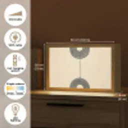 Geometrische bogen - Minimalistisch - Symmetrisch Light Box met kabel (Tafellamp) klein -USP_EN