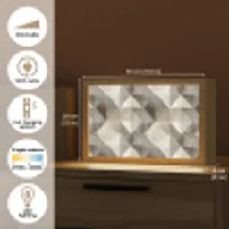 Geometrisch - Motief - Aardetinten Light Box met kabel (Tafellamp) klein 924 -USP_EN